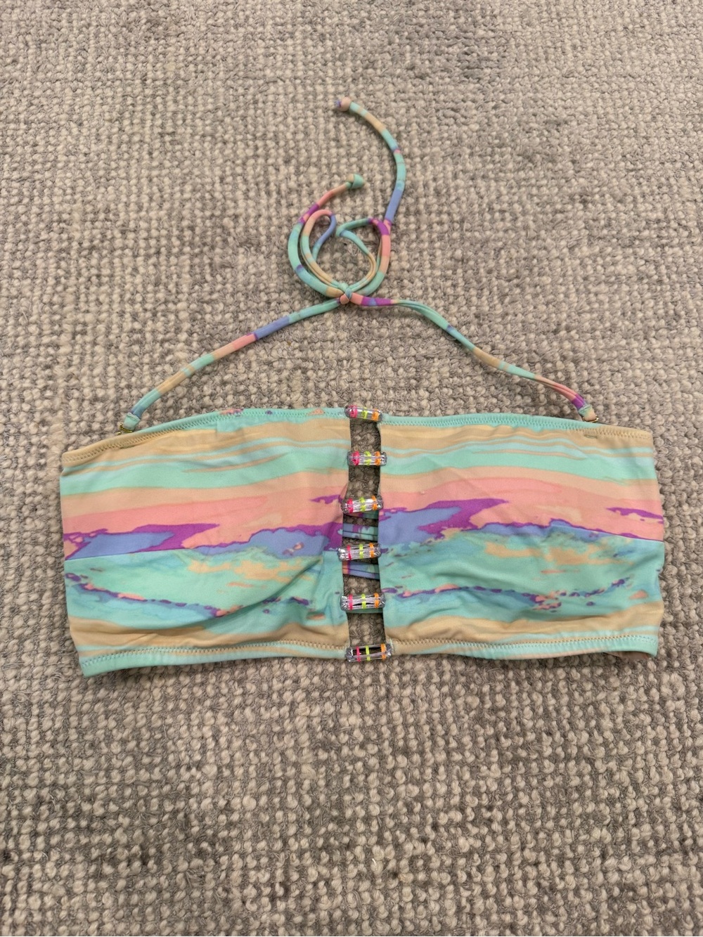 Victoria's Secret Pastel Multicolor Bandeau Bikini Top
